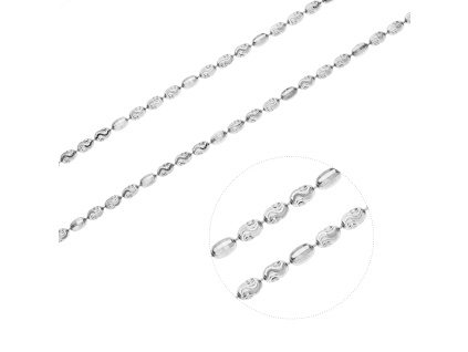 Stříbrný náhrdelník 3+1 VLNKY (Délka řetízku 50 cm)