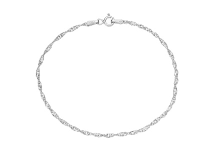 1062 1 stribrny naramek singapore delka naramku 19 cm