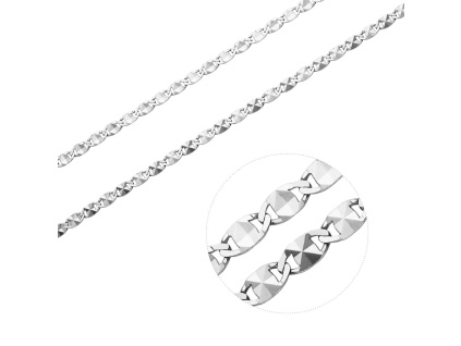 1068 5 stribrny nahrdelnik valentynka disco delka retizku 50 cm