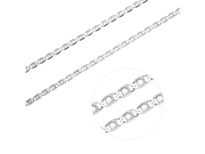 1074 1 stribrny nahrdelnik valentynka spiral delka retizku 50 cm