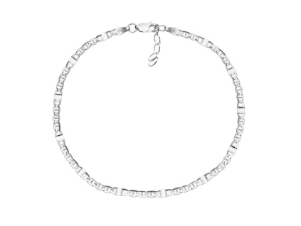 1095 1 stribrny retizek na nohu h 3 1 squash 4 mm delka naramku 24 3 cm