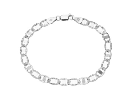 Stříbrný náramek OKO broušené (Délka náramku 20 cm)