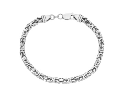 Stříbrný náramek KRÁLOVSKÝ 5mm (Délka náramku 23 cm)