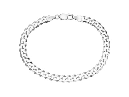 Stříbrný náramek PANCER 140 (Délka náramku 23 cm)