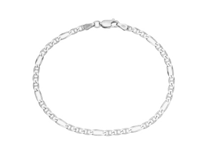 Stříbrný náramek 3+1 H-FIGARO 080 (Délka náramku 21 cm)