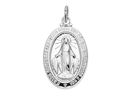 1191 4 1191 4 stribrny privesek zazracna madonka 23mm