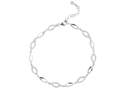 1212 stribrny naramek kapky 5 mm delka naramku 17 3 cm