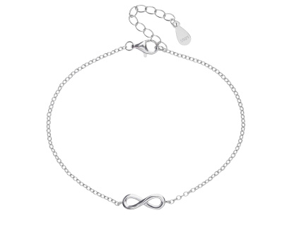 1227 stribrny naramek nekonecno delka naramku 16 3 cm