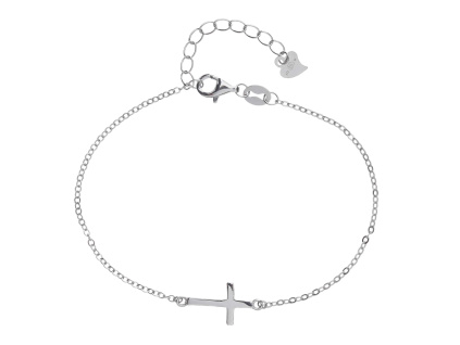 1263 stribrny naramek kriz delka naramku 16 3 cm