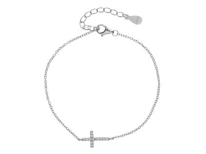 11016 stříbrný náramek kříž minimalistický šperky BEALIO