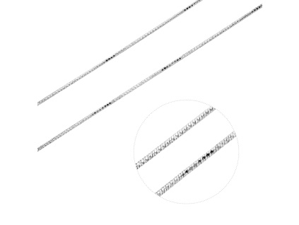 162 1 stribrny retizek strunka brousena cela delka retizku 50 cm