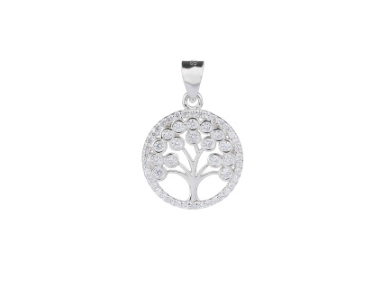 1626 1626 stribrny privesek strom zivota 15 mm bily
