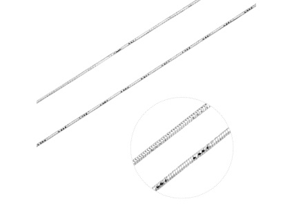 Stříbrný řetízek STRUNKA broušený osmihran (Délka řetízku 50 cm)