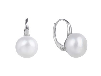Stříbrné náušnice PERLA 10 mm