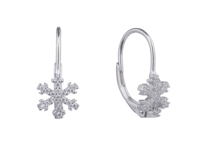 1785 1785 1785 09632 stribrne nausnice klasicky patent snehova vlocka snih sperky bealio