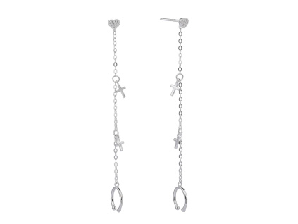 2025 2025 2025 11166 stribrne nausnice zausnice piercing kriz minimalisticke sperky bealio