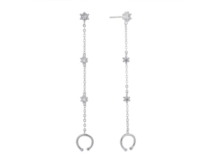 11167 stříbrné náušnice záušnice piercing slunce sluníčko minimalistické šperky BEALIO