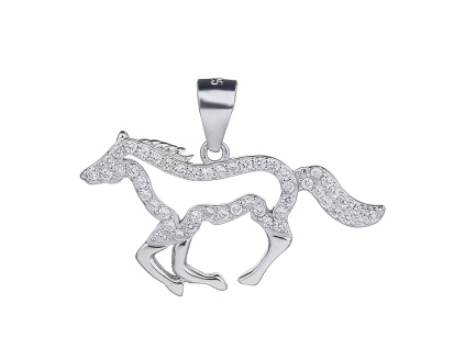 2100 2100 stribrny privesek zarivy kun