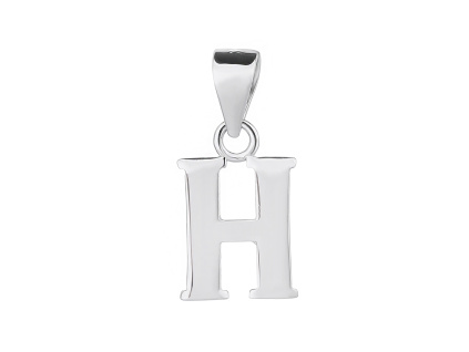 2181 2181 stribrny privesek pismeno h