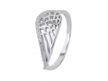 Stříbrný prsten ANDĚLSKÉ KŘÍDLO (Velikost prstenu 60)