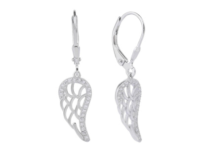 2319 2319 2319 10672 stribrne nausnice klasicky patent andel andelska kridla sperky bealio