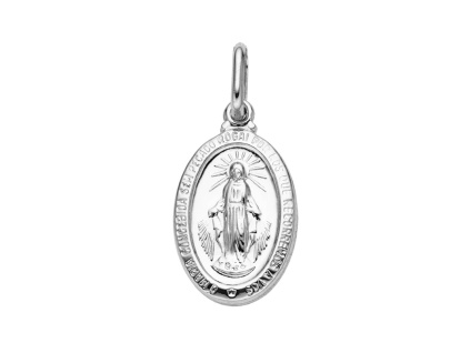 11247 Stříbrný přívěsek zázračná madonka oboustranná bez kamene šperky BEALIO