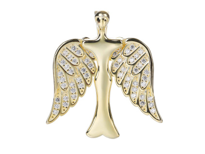 2379 2379 stribrny privesek andel pohyblivy yellow