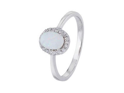 2400 stribrny prsten kralovsky bily opal velikost prstenu 63