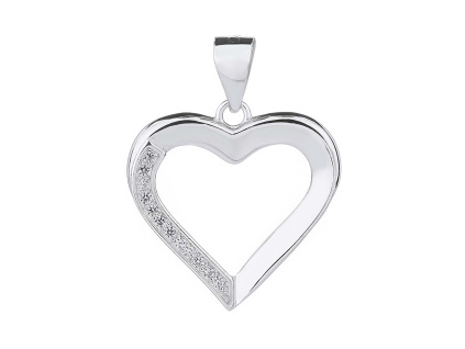2457 2457 2457 stribrny privesek elegantni srdce