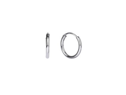 2499 stribrne nausnice hladke kruhy 12 mm