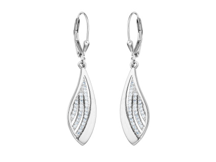 2541 stribrne nausnice elegantni vlnky