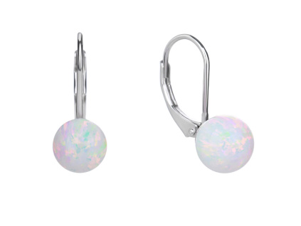 2610 2610 05043 stribrne nausnice klasicky patent bily opal sperky bealio