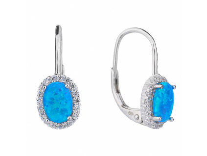 2655 stribrne nausnice kralovske modry opal