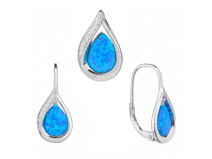 2682 2682 2682 stribrna souprava slza modry opal