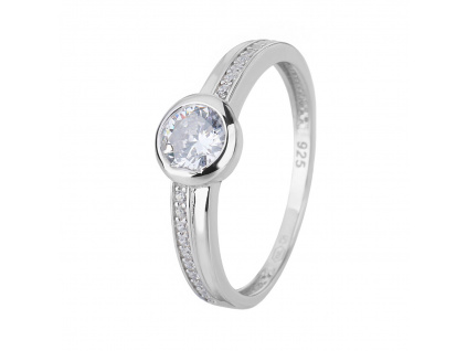 Stříbrný prsten SOLITÉR něžný  Ag 925/1000