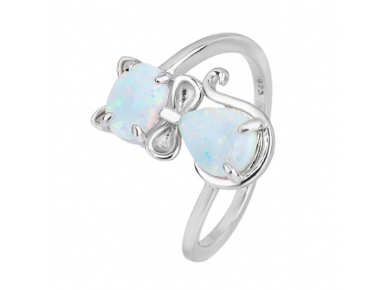 2721 stribrny prsten kocka bily opal velikost prstenu 58