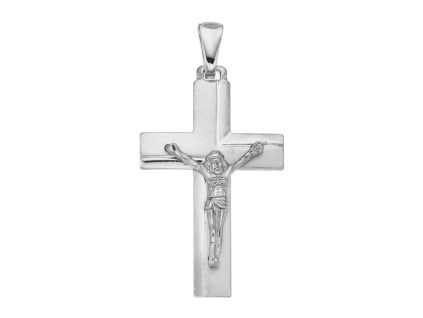 2835 stribrny privesek kriz s kristem