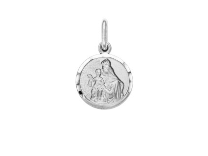 2850 stribrny privesek skapulir medailon oboustranny 12 mm