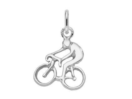 2859 2859 stribrny privesek cyklista