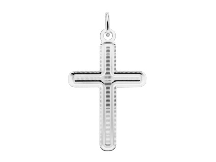 2871 stribrny privesek kriz brouseny