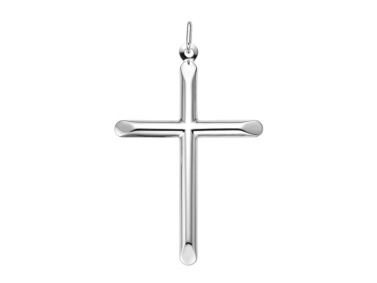2892 stribrny privesek kriz hladky 52 mm