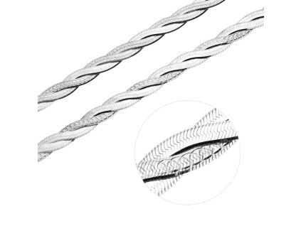 2982 stribrny nahrdelnik pleteny 6 mm delka retizku 50 cm