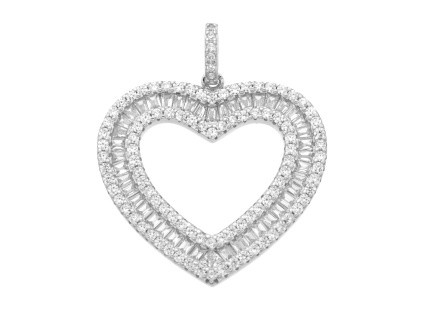 303 2 303 stribrny privesek srdce luxusni