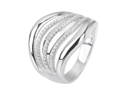 3108 stribrny prsten elegantni vlnky velikost prstenu 65