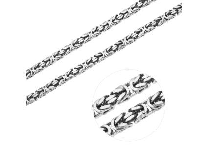 Stříbrný náhrdelník KRÁLOVSKÝ 4 mm (Délka řetízku 60 cm)