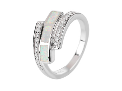 3267 stribrny prsten recky bily opal velikost prstenu 68