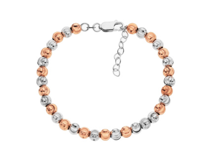 Stříbrný náramek MĚSÍČNÍ 5 mm ROSE (Délka náramku 17+3 cm)