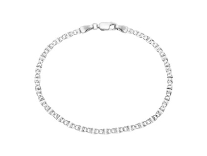 Stříbrný náramek VALENTÝNKA twist (Délka náramku 19 cm)