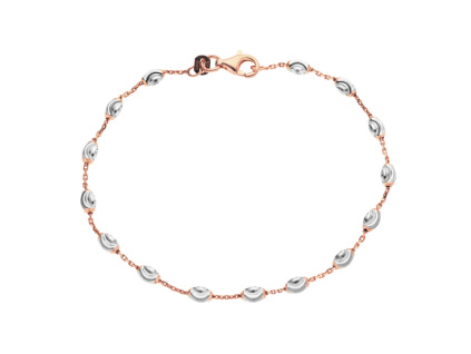 3390 1 stribrny naramek ovalky mesicni brus rose delka naramku 19 cm