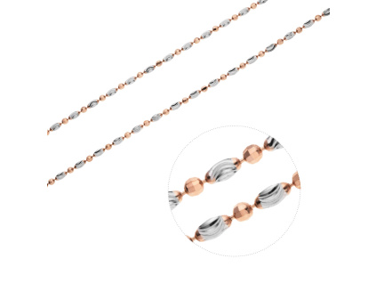 3402 stribrny nahrdelnik 1 1 mesicni brus rose delka retizku 50 cm